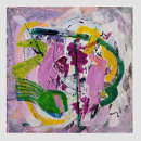 Summer Rain acrylic and paper on panel, 'Summer Rain '